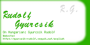 rudolf gyurcsik business card